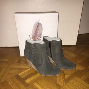 Jessica Simpson Charee Wedged Suede Booties